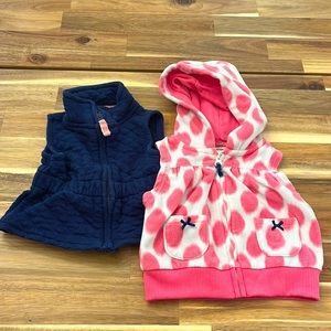 Baby Girl Fleece Vest Bundle